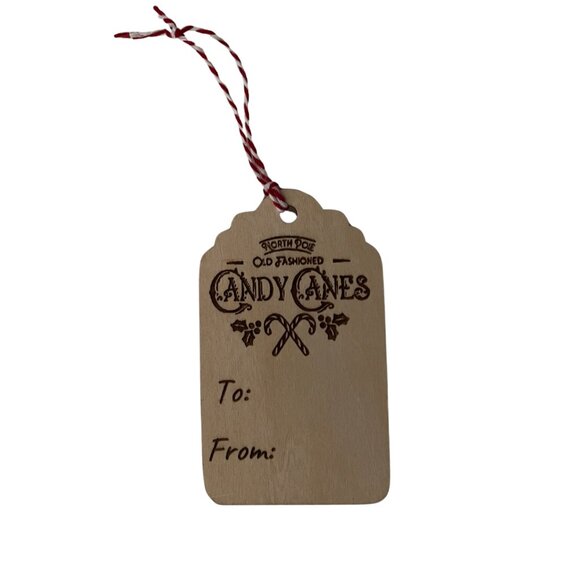 COPY - Christmas Gift Tags Ornaments Holiday Gift Tags Wood Gift Tags set of 6 - Picture 7 of 7